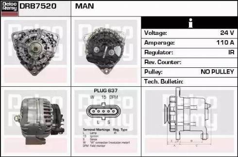 Remy DRB7520 - Alternatore autozon.pro