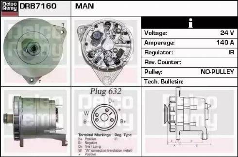 Remy DRB7160 - Alternatore autozon.pro