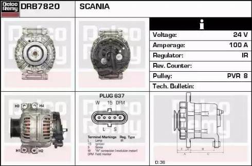 Remy DRB7820 - Alternatore autozon.pro