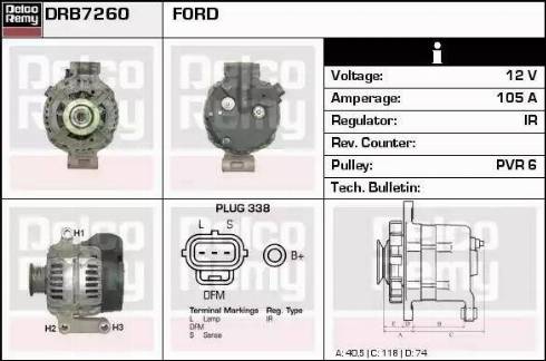 Remy DRB7260 - Alternatore autozon.pro