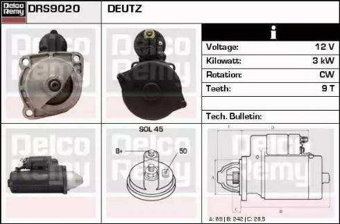 Remy DRS9020 - Motorino d'avviamento autozon.pro