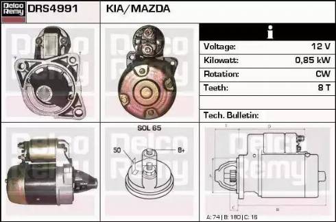 Remy DRS4991 - Motorino d'avviamento autozon.pro