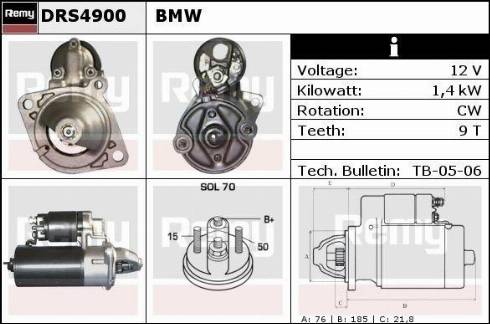 Remy DRS4900X - Motorino d'avviamento autozon.pro