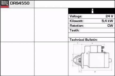 Remy DRS4550 - Motorino d'avviamento autozon.pro