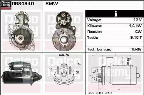 Remy DRS4840 - Motorino d'avviamento autozon.pro