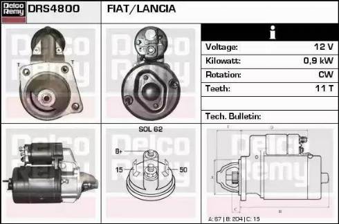 Remy DRS4800 - Motorino d'avviamento autozon.pro