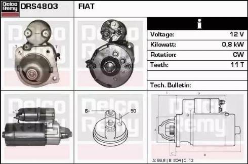 Remy DRS4803 - Motorino d'avviamento autozon.pro