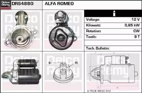 Remy DRS4880 - Motorino d'avviamento autozon.pro