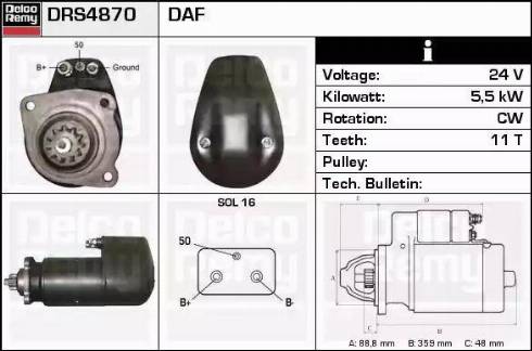 Remy DRS4870 - Motorino d'avviamento autozon.pro