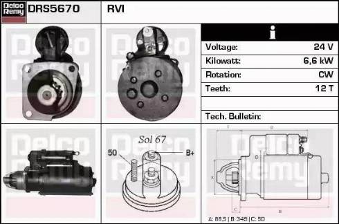 Remy DRS5670 - Motorino d'avviamento autozon.pro