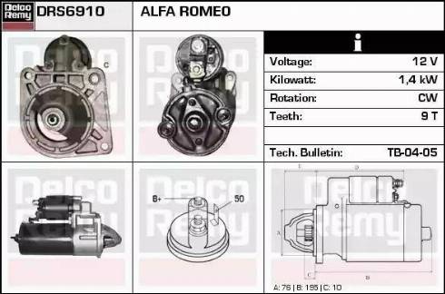 Remy DRS6910 - Motorino d'avviamento autozon.pro