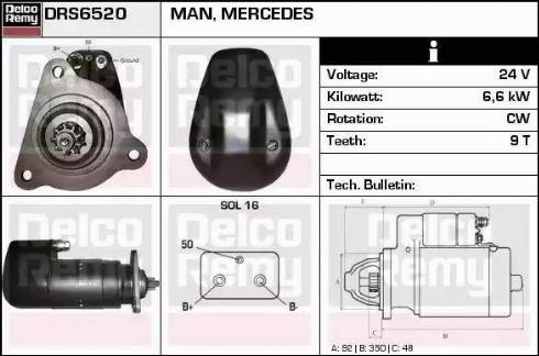 Remy DRS6520 - Motorino d'avviamento autozon.pro