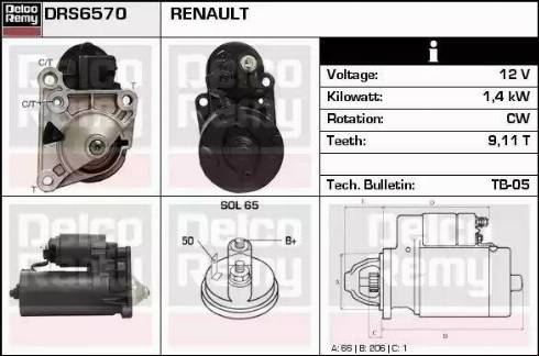 Remy DRS6570 - Motorino d'avviamento autozon.pro