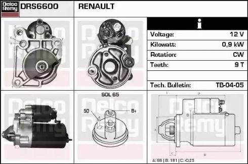 Remy DRS6600 - Motorino d'avviamento autozon.pro