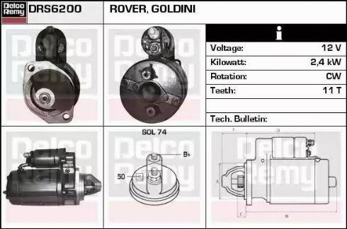 Remy DRS6200 - Motorino d'avviamento autozon.pro