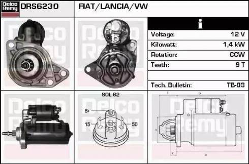 Remy DRS6230 - Motorino d'avviamento autozon.pro