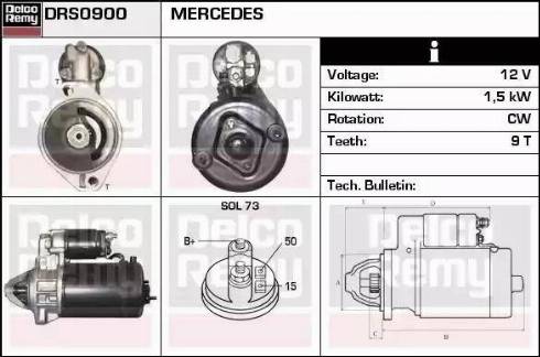 Remy DRS0900 - Motorino d'avviamento autozon.pro