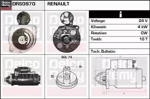 Remy DRS0970 - Motorino d'avviamento autozon.pro