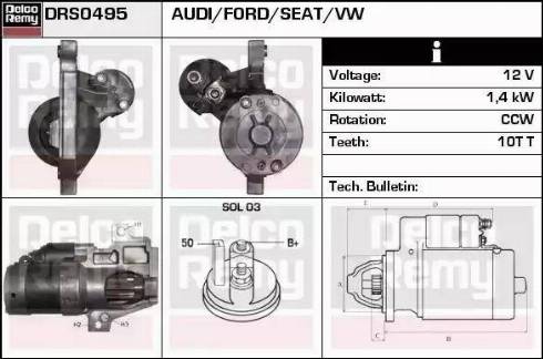 Remy DRS0495 - Motorino d'avviamento autozon.pro