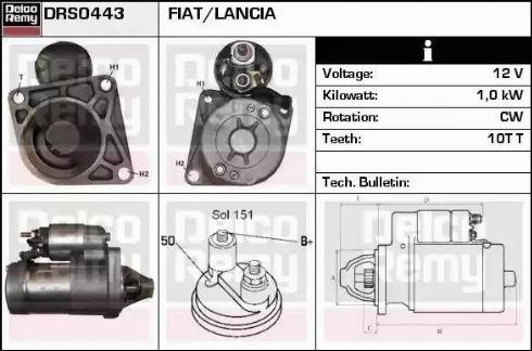 Remy DRS0443 - Motorino d'avviamento autozon.pro