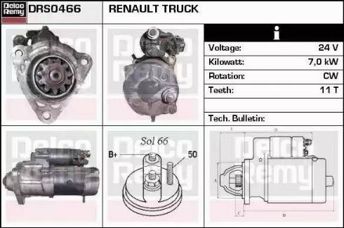 Remy DRS0466 - Motorino d'avviamento autozon.pro