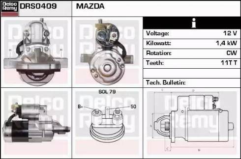 Remy DRS0409 - Motorino d'avviamento autozon.pro