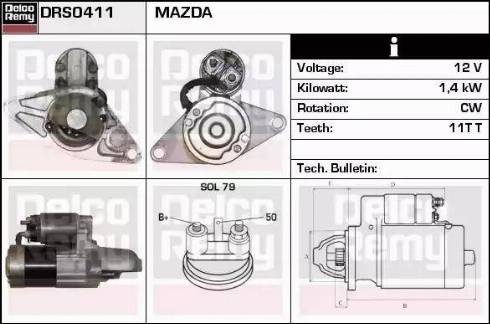 Remy DRS0411 - Motorino d'avviamento autozon.pro