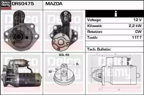 Remy DRS0475 - Motorino d'avviamento autozon.pro