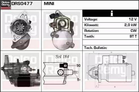 Remy DRS0477 - Motorino d'avviamento autozon.pro