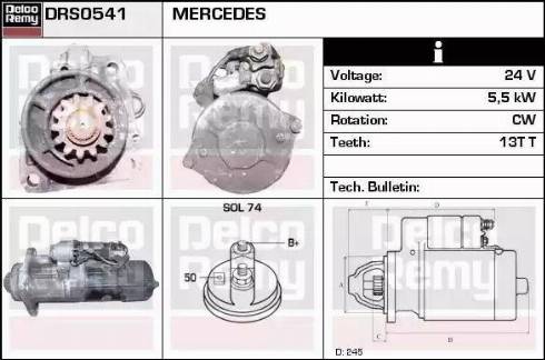 Remy DRS0541 - Motorino d'avviamento autozon.pro