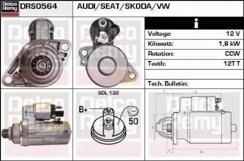 Remy DRS0564 - Motorino d'avviamento autozon.pro