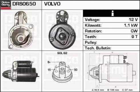 Remy DRS0650 - Motorino d'avviamento autozon.pro