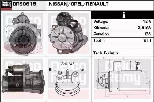 Remy DRS0615 - Motorino d'avviamento autozon.pro