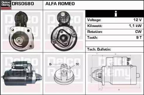 Remy DRS0680 - Motorino d'avviamento autozon.pro