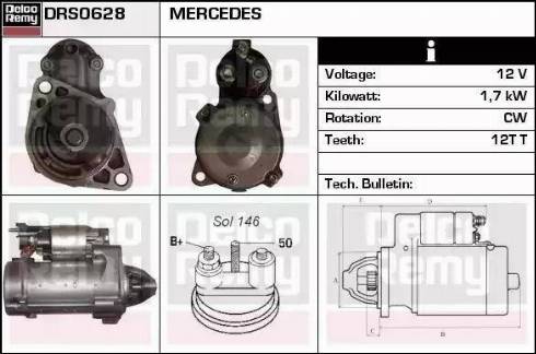 Remy DRS0628 - Motorino d'avviamento autozon.pro