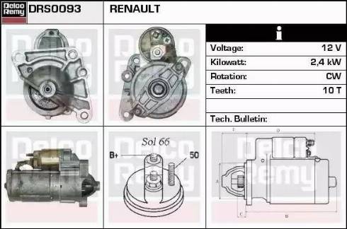 Remy DRS0093 - Motorino d'avviamento autozon.pro