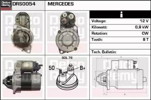 Remy DRS0054 - Motorino d'avviamento autozon.pro