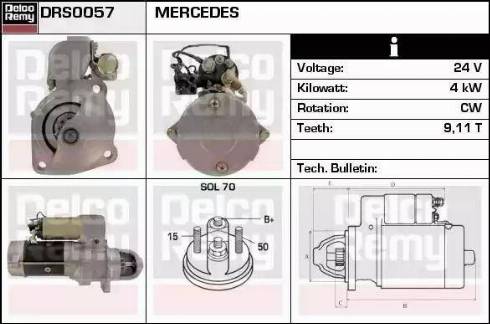 Remy DRS0057 - Motorino d'avviamento autozon.pro