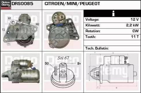 Remy DRS0085 - Motorino d'avviamento autozon.pro