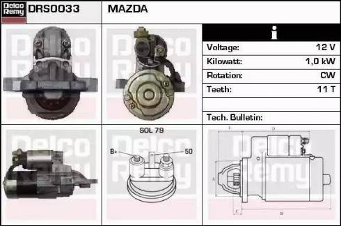 Remy DRS0033 - Motorino d'avviamento autozon.pro