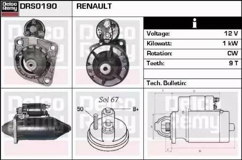 Remy DRS0190 - Motorino d'avviamento autozon.pro