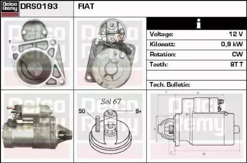 Remy DRS0193 - Motorino d'avviamento autozon.pro