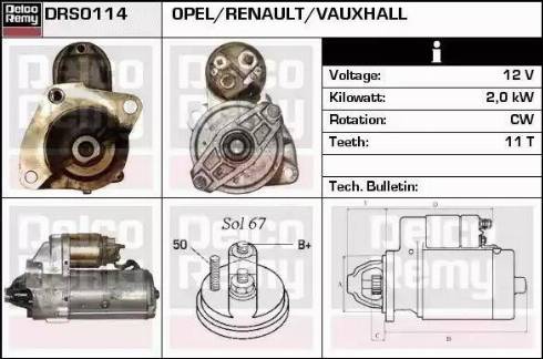 Remy DRS0114 - Motorino d'avviamento autozon.pro