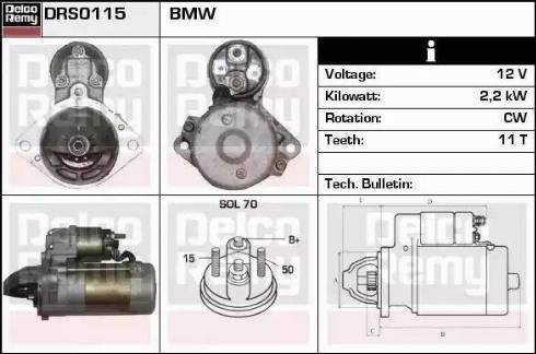 Remy DRS0115 - Motorino d'avviamento autozon.pro