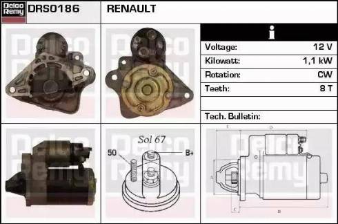 Remy DRS0186 - Motorino d'avviamento autozon.pro