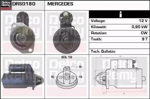 Remy DRS0180 - Motorino d'avviamento autozon.pro