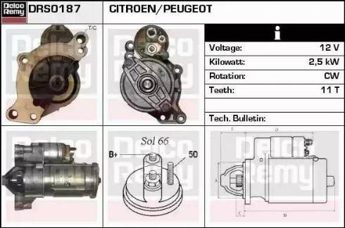 Remy DRS0187 - Motorino d'avviamento autozon.pro