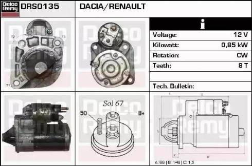 Remy DRS0135 - Motorino d'avviamento autozon.pro