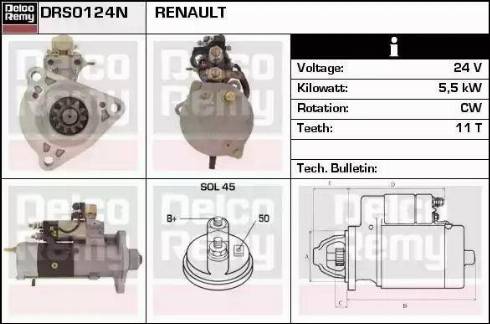 Remy DRS0124N - Motorino d'avviamento autozon.pro