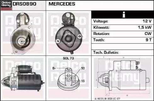 Remy DRS0890 - Motorino d'avviamento autozon.pro